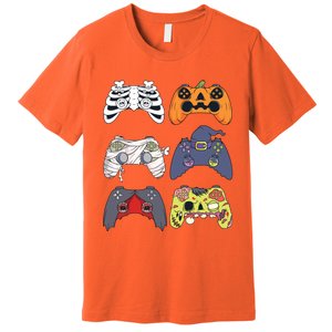 Halloween Skeleton Zombie Gaming Controllers Mummy Boy Kids 9060 Premium T-Shirt