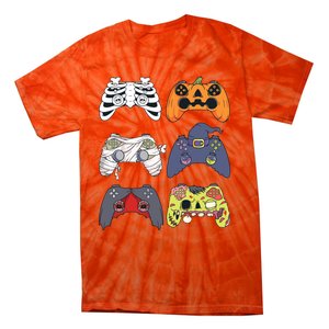 Halloween Skeleton Zombie Gaming Controllers Mummy Boy Kids 9060 Tie-Dye T-Shirt