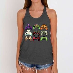 Halloween Skeleton Zombie Gaming Controllers Mummy Boy Kids Women's Knotted Racerback Tank