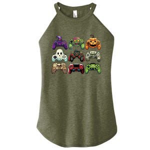 Halloween Skeleton Zombie Gaming Controllers Mummy Boy Kids Women's Perfect Tri Rocker Tank