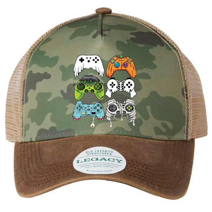 Halloween Skeleton Zombie Gaming Controllers Mummy Game Boy Legacy Tie Dye Trucker Hat
