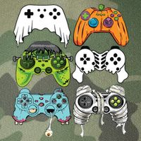 Halloween Skeleton Zombie Gaming Controllers Mummy Game Boy Legacy Tie Dye Trucker Hat