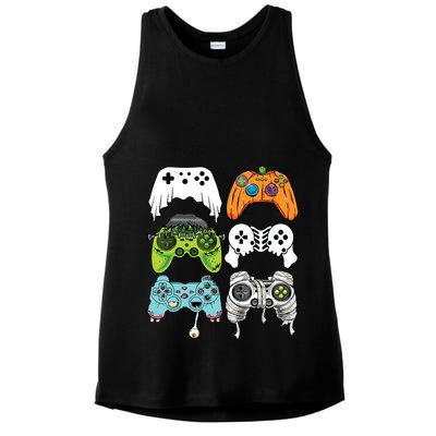 Halloween Skeleton Zombie Gaming Controllers Mummy Game Boy Ladies PosiCharge Tri-Blend Wicking Tank