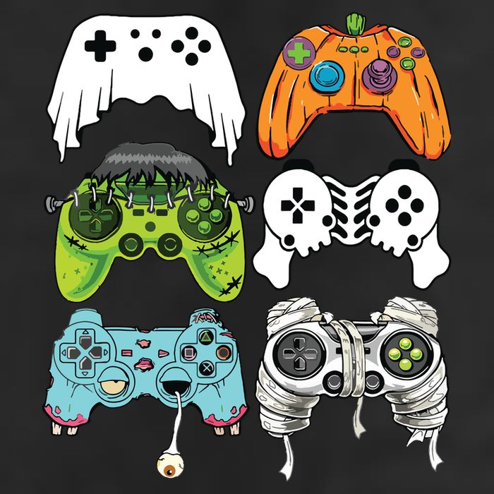 Halloween Skeleton Zombie Gaming Controllers Mummy Game Boy Cool Comfort Performance Bucket Hat