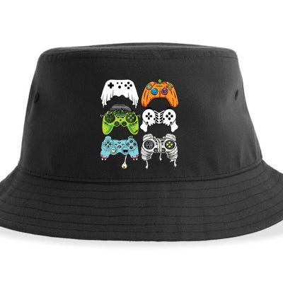 Halloween Skeleton Zombie Gaming Controllers Mummy Game Boy Sustainable Bucket Hat