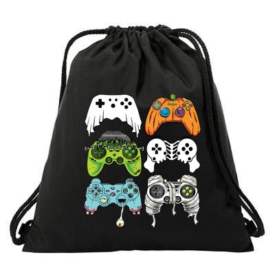 Halloween Skeleton Zombie Gaming Controllers Mummy Game Boy Drawstring Bag