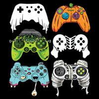 Halloween Skeleton Zombie Gaming Controllers Mummy Game Boy Drawstring Bag