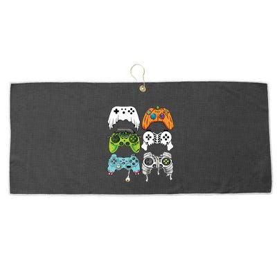Halloween Skeleton Zombie Gaming Controllers Mummy Game Boy Large Microfiber Waffle Golf Towel