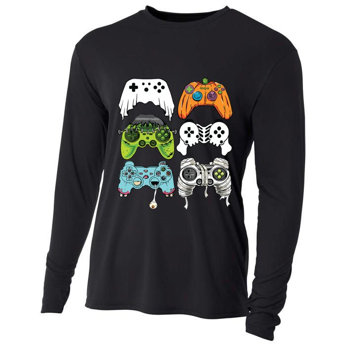 Halloween Skeleton Zombie Gaming Controllers Mummy Game Boy Cooling Performance Long Sleeve Crew
