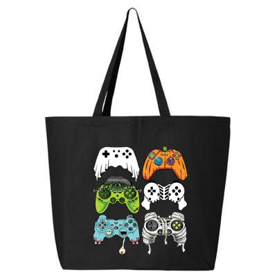 Halloween Skeleton Zombie Gaming Controllers Mummy Game Boy 25L Jumbo Tote