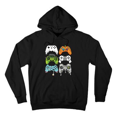 Halloween Skeleton Zombie Gaming Controllers Mummy Game Boy Tall Hoodie