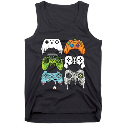 Halloween Skeleton Zombie Gaming Controllers Mummy Game Boy Tank Top