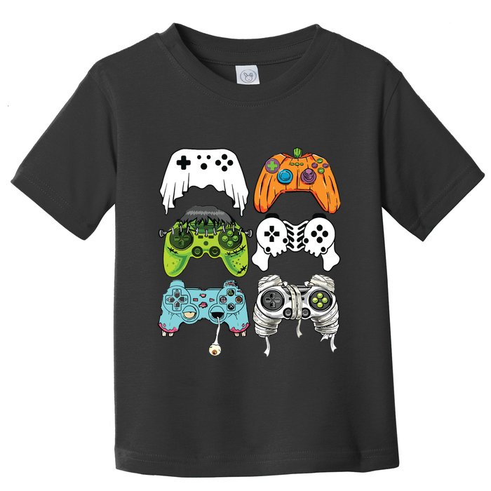 Halloween Skeleton Zombie Gaming Controllers Mummy Game Boy Toddler T-Shirt
