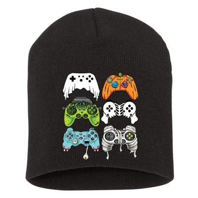 Halloween Skeleton Zombie Gaming Controllers Mummy Game Boy Short Acrylic Beanie