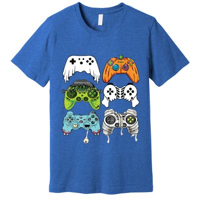 Halloween Skeleton Zombie Gaming Controllers Mummy Game Boy Premium T-Shirt