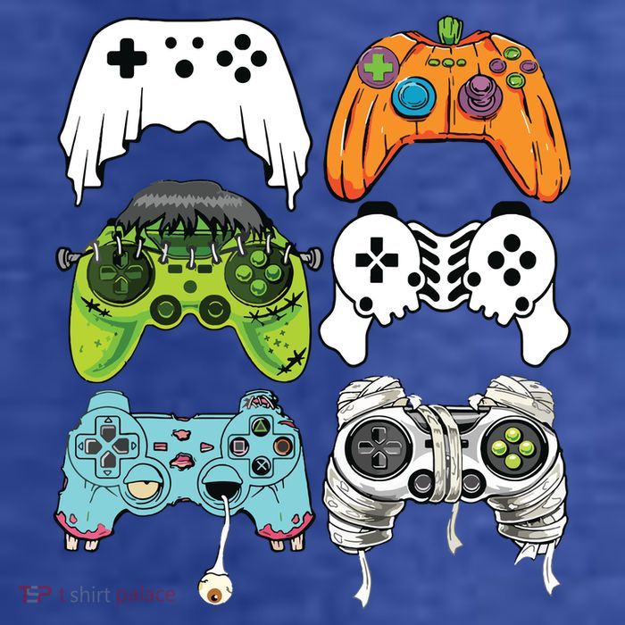 Halloween Skeleton Zombie Gaming Controllers Mummy Game Boy Premium T-Shirt