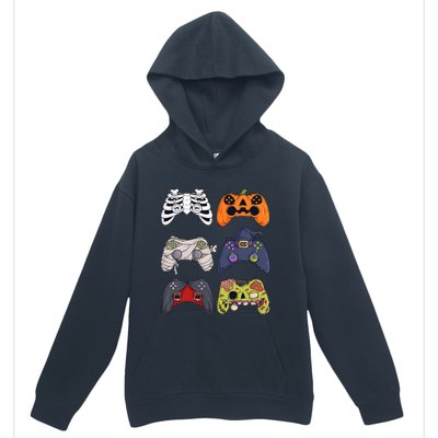 Halloween Skeleton Zombie Gaming Controllers Mummy Urban Pullover Hoodie