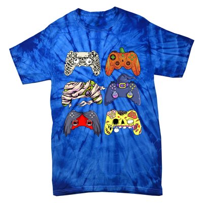 Halloween Skeleton Zombie Witch Controller Mummy Gamer Gift Tie-Dye T-Shirt