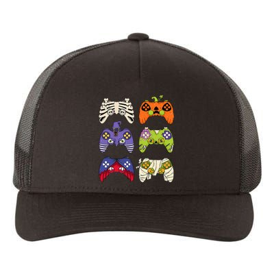 Halloween Skeleton Zombie Mummy Gaming Controllers Yupoong Adult 5-Panel Trucker Hat