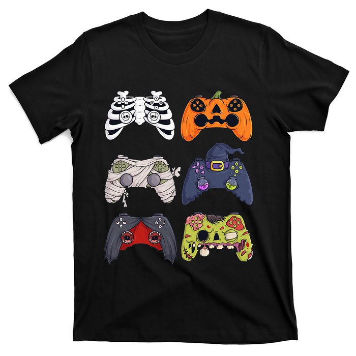 Halloween Skeleton Zombie Gaming Controllers Mummy T-Shirt