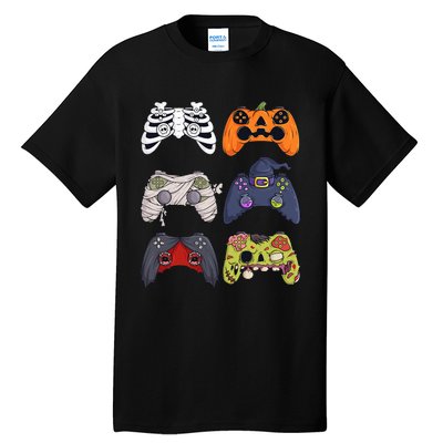 Halloween Skeleton Zombie Gaming Controllers Mummy Tall T-Shirt