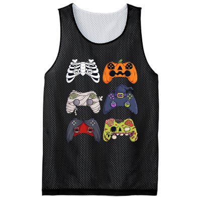 Halloween Skeleton Zombie Gaming Controllers Mummy Mesh Reversible Basketball Jersey Tank