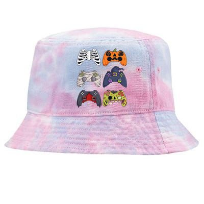 Halloween Skeleton Zombie Gaming Controllers Mummy Tie-Dyed Bucket Hat