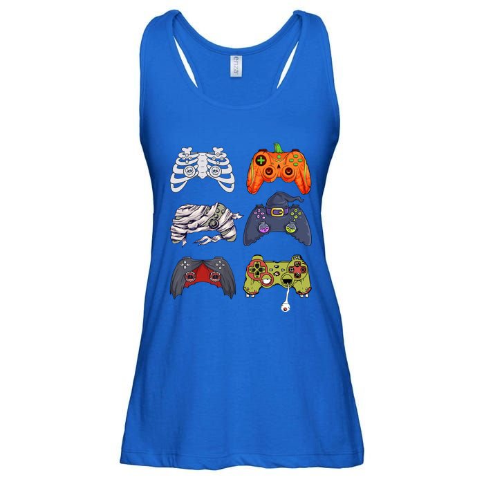 Halloween Skeleton Zombie Gaming Controllers Mummy Cute Gift Ladies Essential Flowy Tank