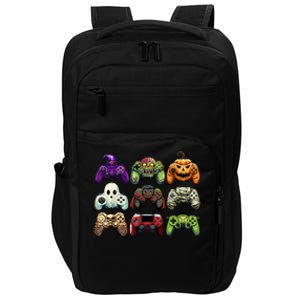 Halloween Skeleton Zombie Gaming Controllers Mummy Boy Kids Impact Tech Backpack