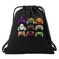 Halloween Skeleton Zombie Gaming Controllers Mummy Boy Kids Drawstring Bag