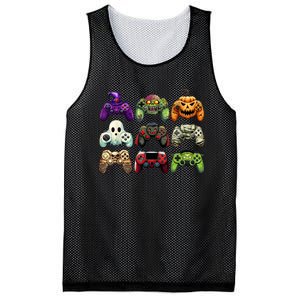 Halloween Skeleton Zombie Gaming Controllers Mummy Boy Kids Mesh Reversible Basketball Jersey Tank