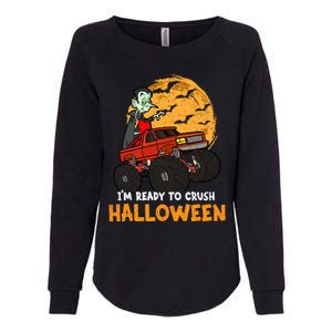 Halloween Skeleton Zombie Riding Monster Truck Vampire Gift Womens California Wash Sweatshirt