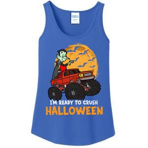 Halloween Skeleton Zombie Riding Monster Truck Vampire Gift Ladies Essential Tank