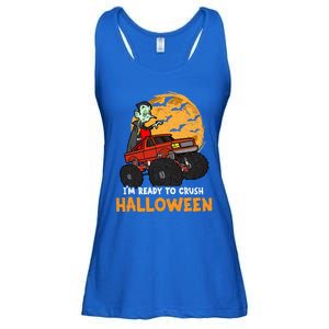 Halloween Skeleton Zombie Riding Monster Truck Vampire Gift Ladies Essential Flowy Tank