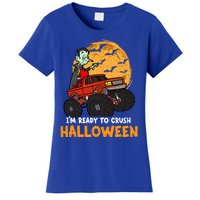 Halloween Skeleton Zombie Riding Monster Truck Vampire Gift Women's T-Shirt