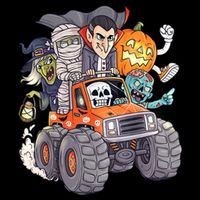Halloween Skeleton Zombie Monster Truck Vampire Boys Impact Tech Backpack