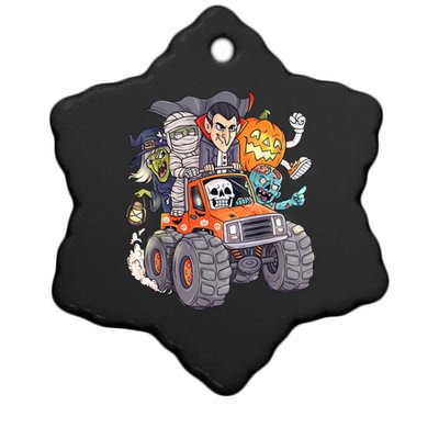 Halloween Skeleton Zombie Monster Truck Vampire Boys Ceramic Star Ornament