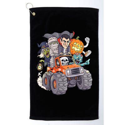 Halloween Skeleton Zombie Monster Truck Vampire Boys Platinum Collection Golf Towel