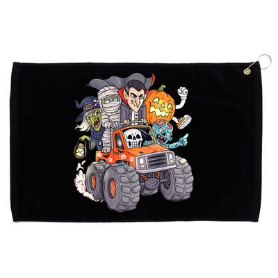 Halloween Skeleton Zombie Monster Truck Vampire Boys Grommeted Golf Towel