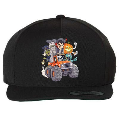Halloween Skeleton Zombie Monster Truck Vampire Boys Wool Snapback Cap