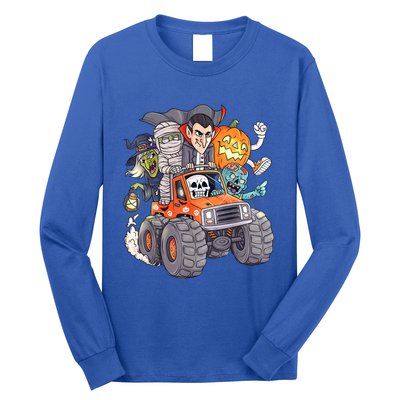 Halloween Skeleton Zombie Monster Truck Vampire Boys Long Sleeve Shirt