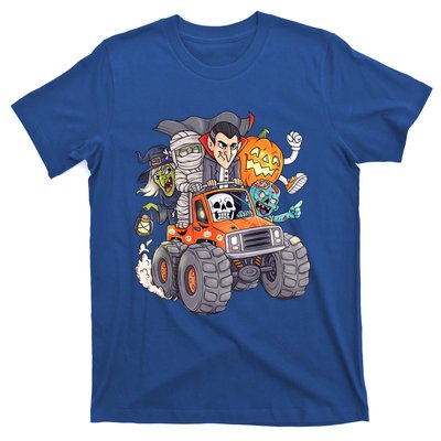 Halloween Skeleton Zombie Monster Truck Vampire Boys T-Shirt