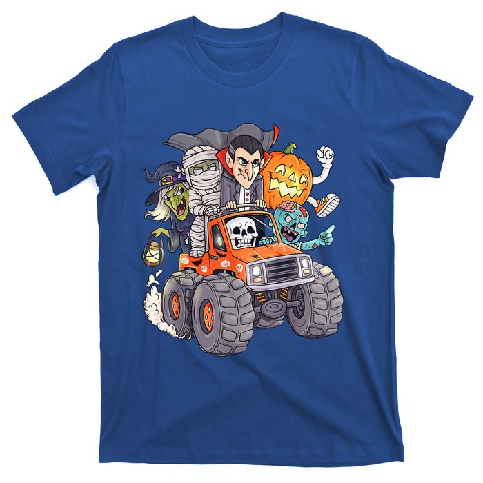 Halloween Skeleton Zombie Monster Truck Vampire Boys T-Shirt