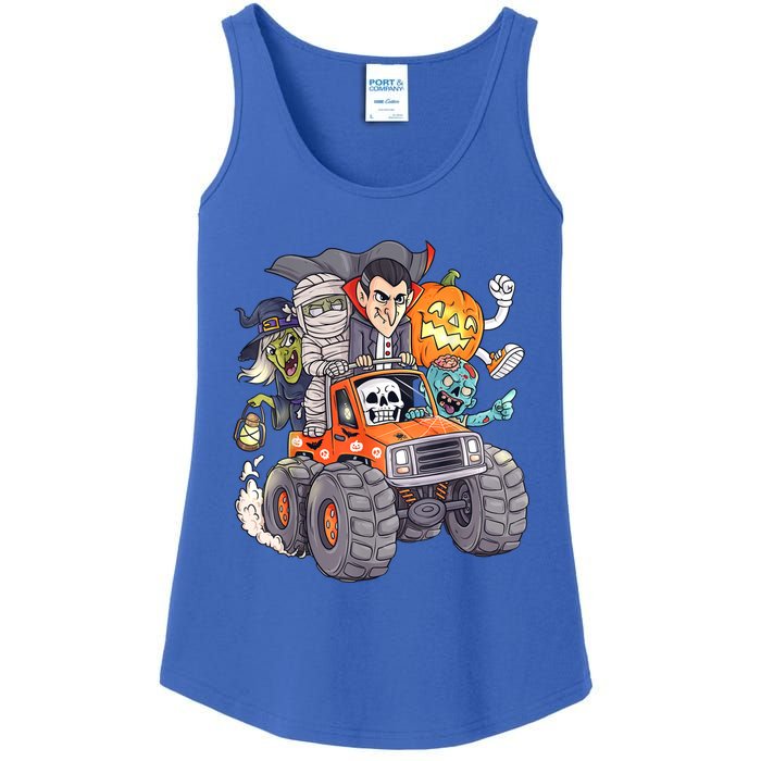 Halloween Skeleton Zombie Monster Truck Vampire Boys Ladies Essential Tank