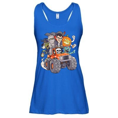 Halloween Skeleton Zombie Monster Truck Vampire Boys Ladies Essential Flowy Tank