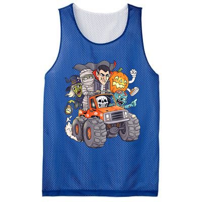 Halloween Skeleton Zombie Monster Truck Vampire Boys Mesh Reversible Basketball Jersey Tank