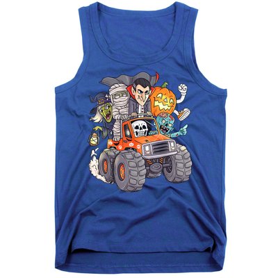 Halloween Skeleton Zombie Monster Truck Vampire Boys Tank Top