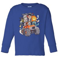 Halloween Skeleton Zombie Monster Truck Vampire Boys Toddler Long Sleeve Shirt