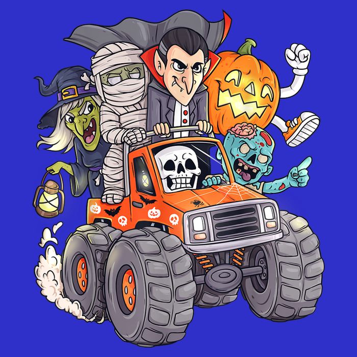 Halloween Skeleton Zombie Monster Truck Vampire Boys Visor