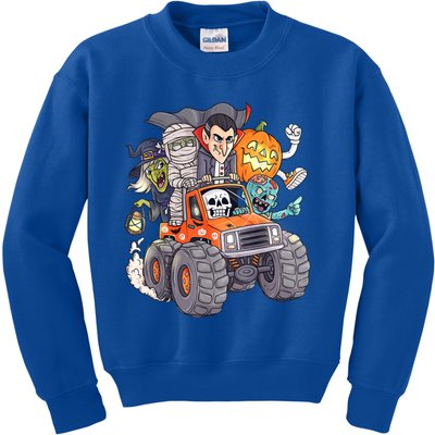 Halloween Skeleton Zombie Monster Truck Vampire Boys Kids Sweatshirt